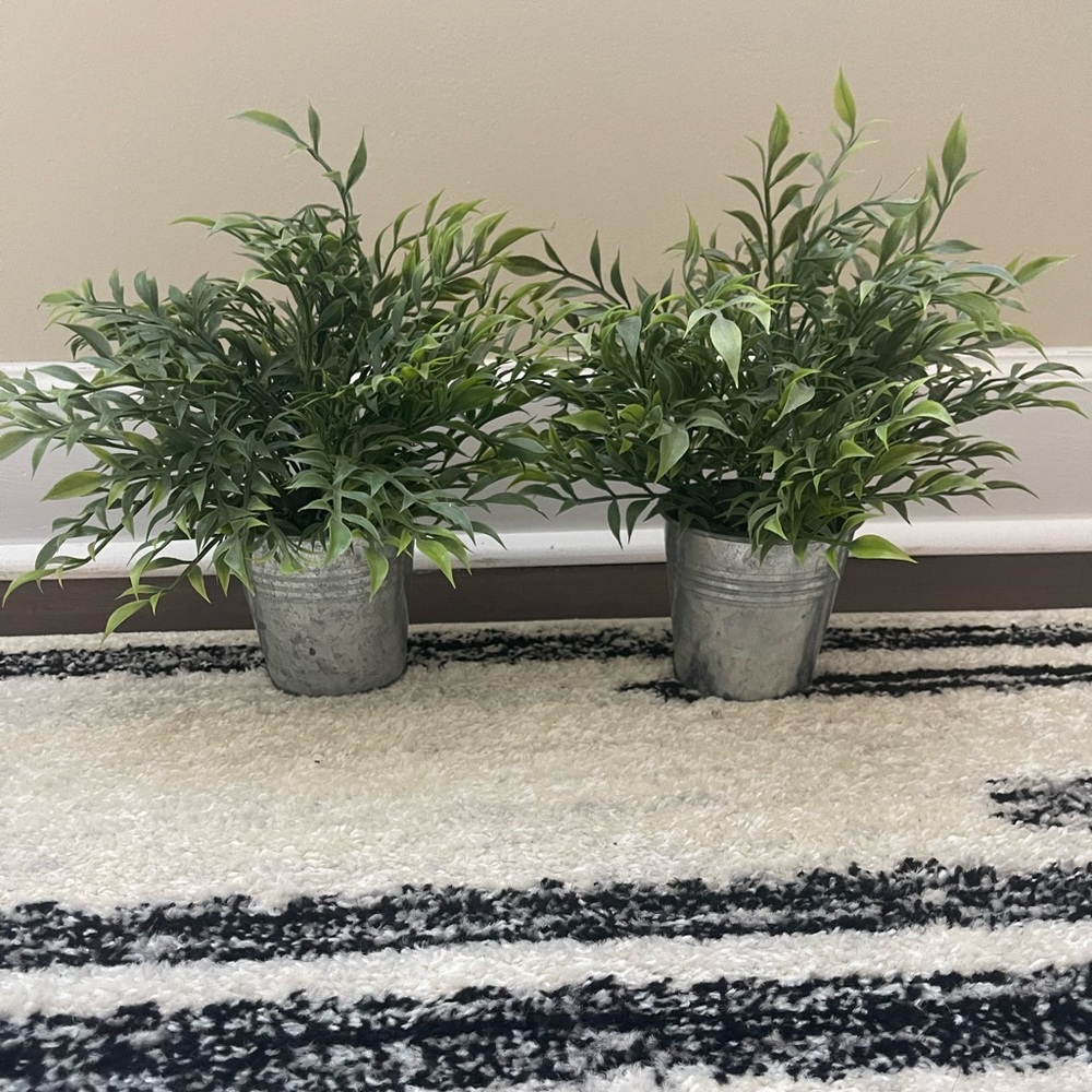 Artificial Potted Greenery Plants — 2 pieces